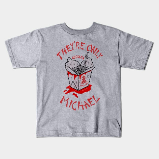 They’re Only Noodles Michael Kids T-Shirt by P7 illustrations 